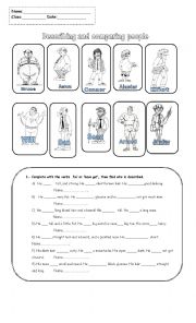 English Worksheet: DESCRIBING PEOPLE WORKSHEET