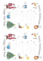 English Worksheet: Christmas crossword
