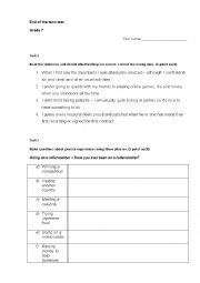 English Worksheet: Global English 6 progress test