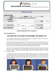 English Worksheet: Module 1 Professional World