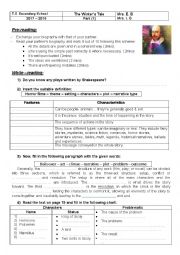 English Worksheet: the winters tale