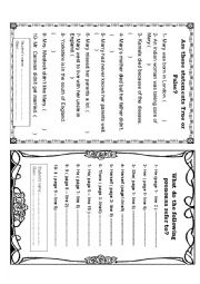 English Worksheet: The secret garden - Chapter 1