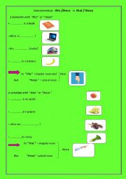 English Worksheet: Demonstratives