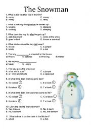English Worksheet: The Snowman Present simple questions