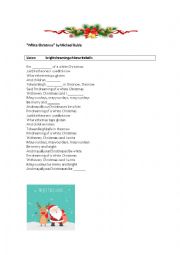 English Worksheet: White Christmas (lyrics) Michael Buble and Shania Twain