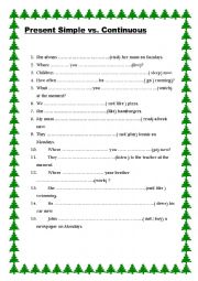 English Worksheet:  Present Simple