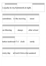 English Worksheet: Daily Routines Flip Book