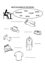 English Worksheet: Clothes