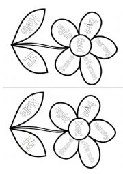 English Worksheet: greetings flower