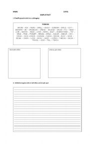 English Worksheet: Simple past 