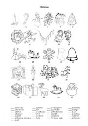 English Worksheet: Christmas reading/ activity