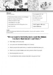 English Worksheet: Being rich