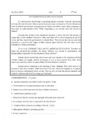 English Worksheet: global test for bac students 2nd term