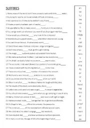 English Worksheet: Word formation: Suffixes