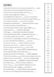 Word formation: Suffixes