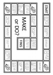 Make or do? (conversation board game)