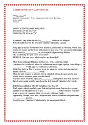 English Worksheet: St. Valentines Day