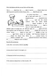 English Worksheet: simple present tense