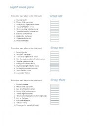 English Worksheet: asking and giving direction of position