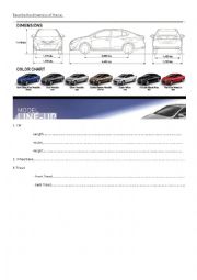 English Worksheet: describing car dimensions2