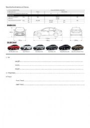 English Worksheet: describing car dimensions3