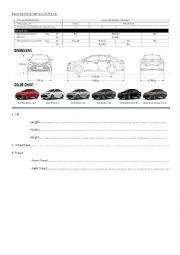 English Worksheet: describing car dimensions3