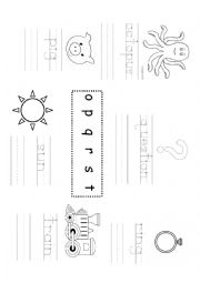 English Worksheet: Phonic/Alphabet o-t