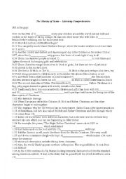 English Worksheet: The History of Santa CGP Greys Video Worksheet