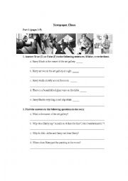 English Worksheet: Newspaper Chase Reading Comprehension Worksheet