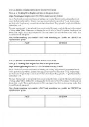 English Worksheet: SOCIAL NETWORKS