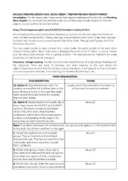 English Worksheet: THE REAL LESSON PLAN FOR SOCIAL NETWORKS