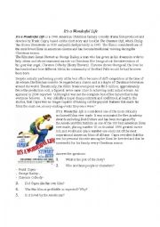 English Worksheet: Its a wonderful life - Pre-watching worksheet