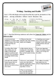 Writing an Article about the causes and effects of smoking