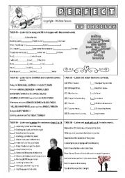 English Worksheet: SONG WORKSHEET - PERFECT - ED SHEERAN