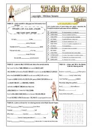 SONG WORKSHEET - THIS IS ME - KESHA