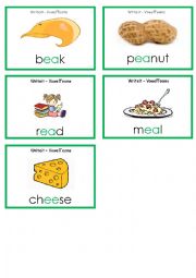 English Worksheet: Digraphs ee / ea