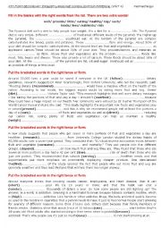 English Worksheet: consoldation tasks 4 th form 