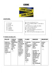 English Worksheet: CRIME vocabulary