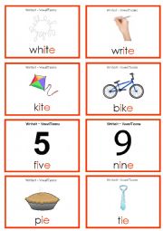 English Worksheet: Digraphs ie i_e y