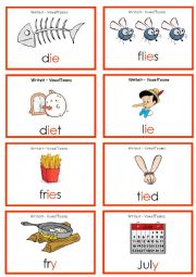 English Worksheet: Digraphs ie i_e y