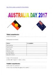 English Worksheet: Australia Day 2017