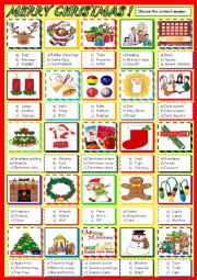 English Worksheet: Christmas new multiple choice