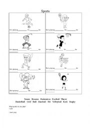 English Worksheet: Sports