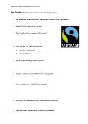English Worksheet: Fairtrade