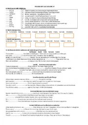 English Worksheet: vocabulary quiz