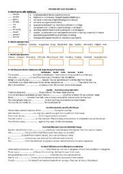 English Worksheet: vocabulary quiz