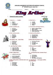 English Worksheet: King Arthur