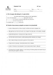 English Worksheet: Worksheet Contrast clauses