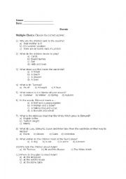 English Worksheet: The Chronicles of Narnia