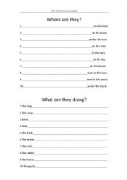 English Worksheet: On the farm (audition)
